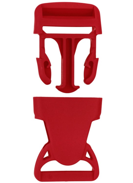 Klamra Plastikowa 30mm Zapięcie Zatrzask CZERWONA 5szt