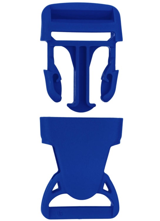 Klamra Plastikowa 30mm Zapięcie Zatrzask NIEBIESKA 5szt