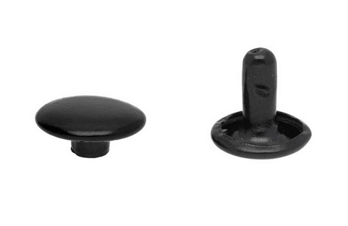 Nity dwustronne 10x9mm Krawieckie Czarny Mat 100szt