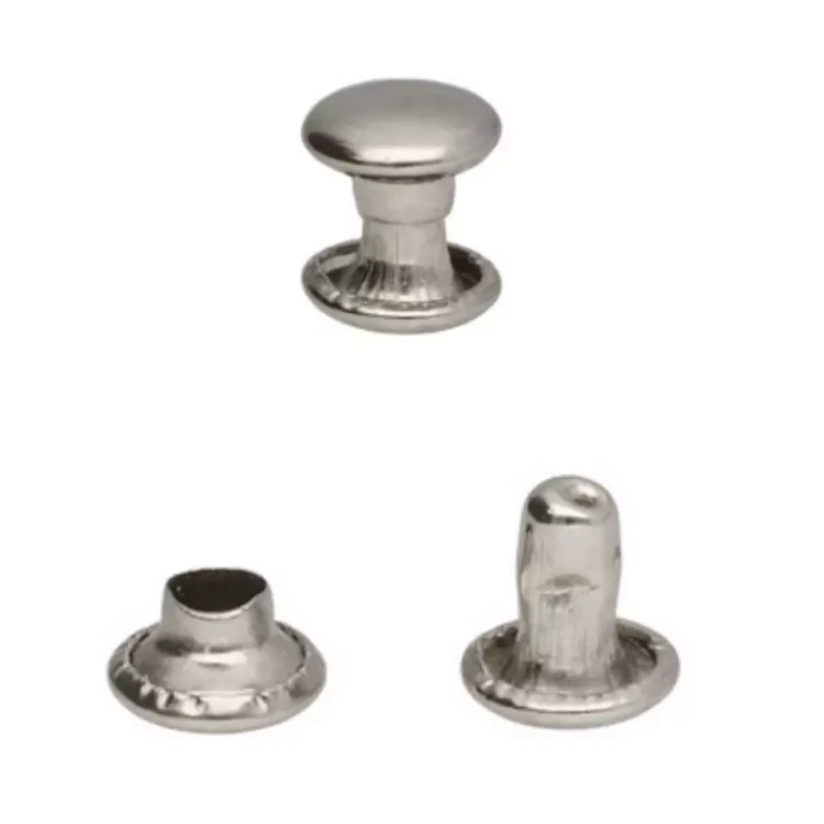 Nity kaletnicze dwustronne 6x6mm Nikiel 1000szt