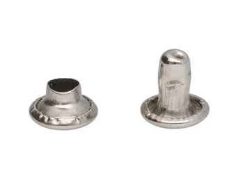 Nity kaletnicze dwustronne 6x6mm Nikiel 1000szt