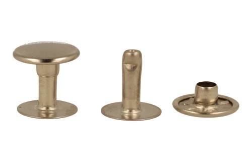 Nity krawieckie Do zaklepania 11x11mm 100szt Nikiel