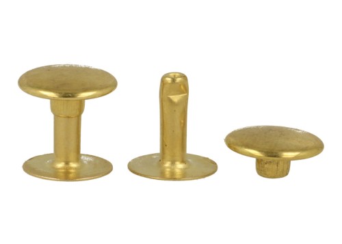 Nity krawieckie Do zaklepania 11x11mm 100szt Złoty