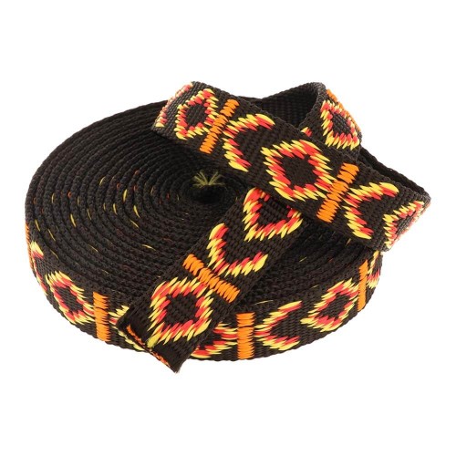 Taśma 20mm Nośna Pas Wzorek Indiański czarna 5m