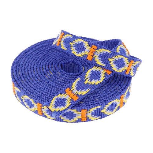 Taśma 20mm Nośna Pas Wzorek Indiański niebieska 5m