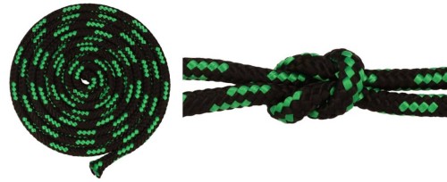 Lina Linka Sznur 10mm Czarno/Zielona Rdzeń 10mb