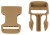 Klamra plastikowa 25mm ARMY TAN Duraflex 5szt