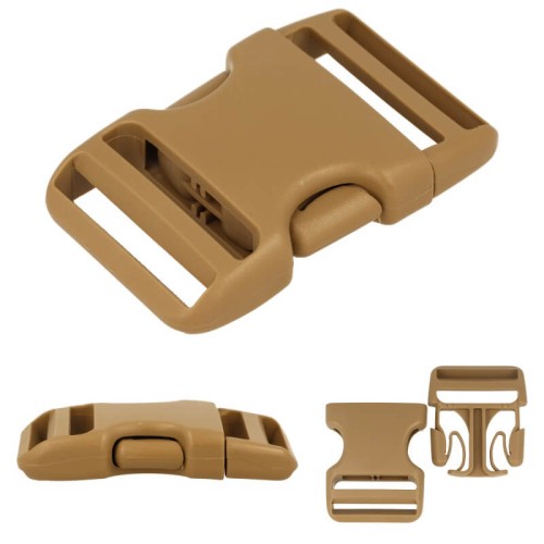 Klamra plastikowa 38mm ARMY TAN Duraflex