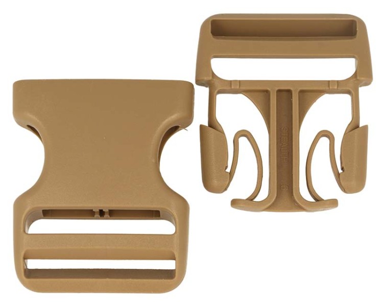 Klamra plastikowa 38mm ARMY TAN Duraflex
