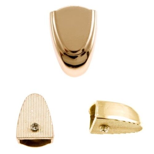 Zakończenie Taśmy Suwakowej 5szt Trójkąt Złoty