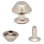 Nity ozdobne Ćwieki 10x8x9 mm TRAPEZ 50szt Srebrny