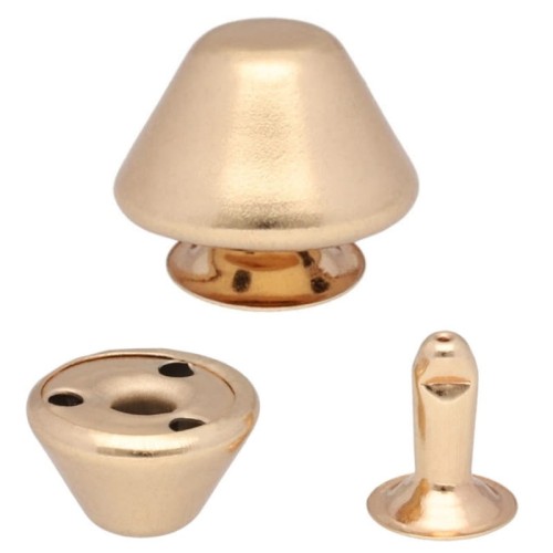 Nity ozdobne Ćwieki 12x8x10 mm TRAPEZ 50szt J.złoto