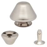 Nity ozdobne Ćwieki 12x8x10 mm TRAPEZ 50szt Srebrny