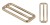 Regulator Odlewany Ramka 50x18 mm Srebrny 5szt