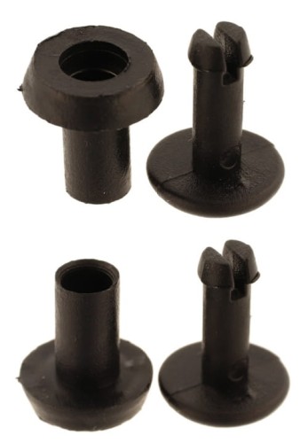 Nit plastikowy 10mm Czarny 10szt na Klik Ściskany