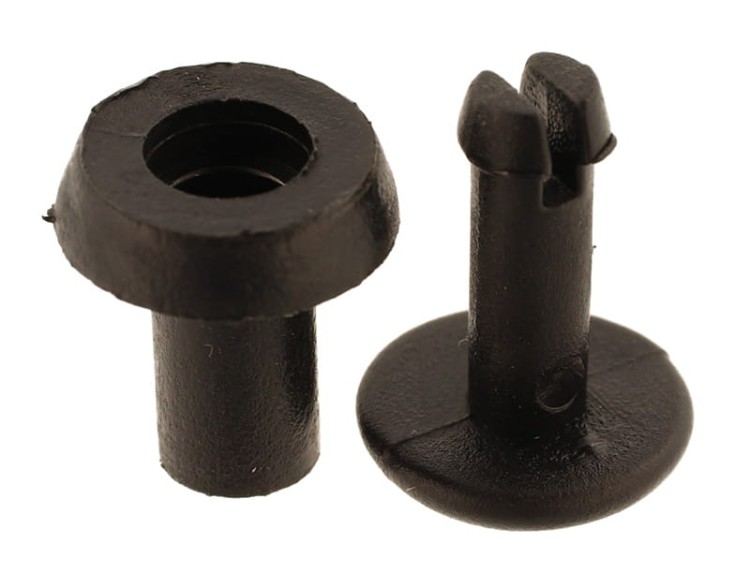 Nit plastikowy 10mm Czarny 10szt na Klik Ściskany