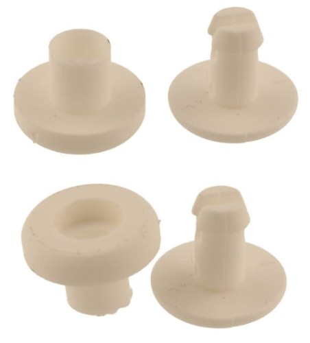 Nit plastikowy 5mm Biały 20szt na Klik Ściskany