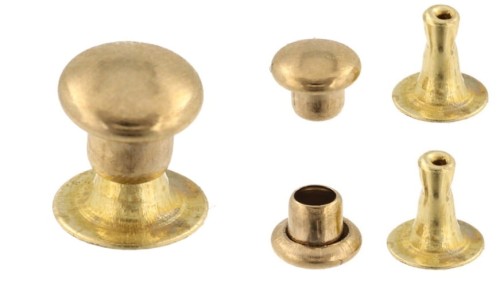 Nit kaletniczy N2 5,7x6,2mm Nity Kapsle 50szt Złote