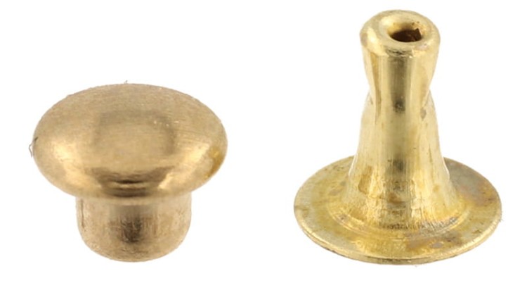 Nit kaletniczy N2 5,7x6,2mm Nity Kapsle 50szt Złote