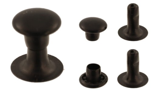 Nit kaletniczy N6 11,1x11,1mm Nity Kapsle 50szt CZARNY