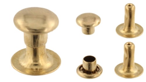 Nit kaletniczy N6 11,1x11,1mm Nity  50szt - złote