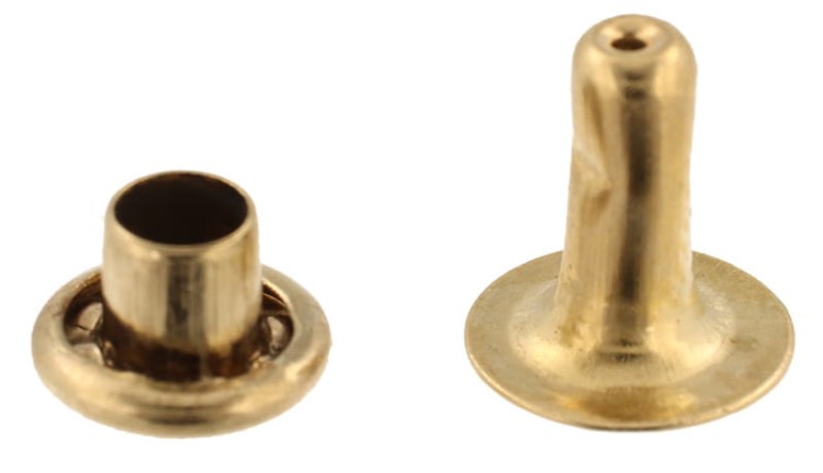 Nit kaletniczy N6 11,1x11,1mm Nity  50szt - złote