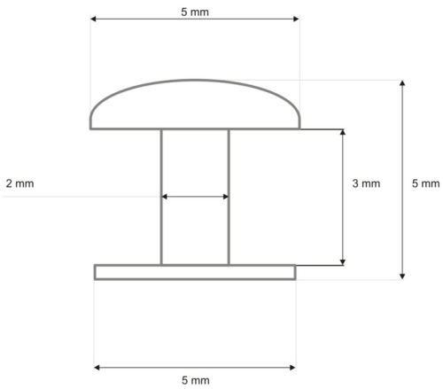 Nity 5x5mm kaletnicze zbijaki 1000szt