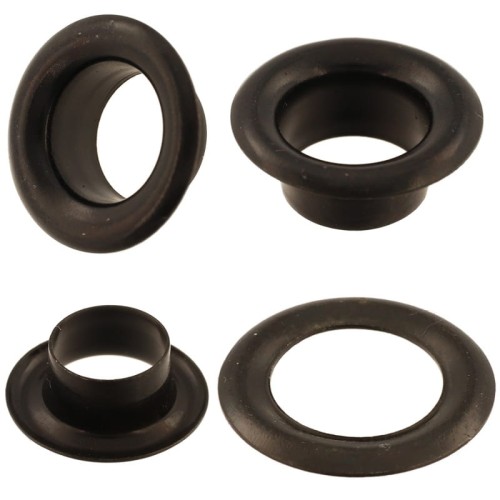 Oczka metalowe 6 mm krótkie – 100 szt + podkładki, kołnierz 11 mm