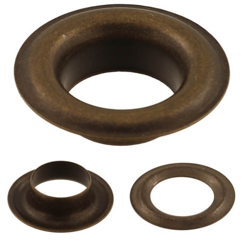 Oczka kaletnicze Krawieckie fi 16mm Stare złoto 10szt