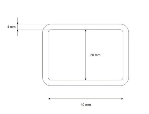 Ramka Metalowa 40x20x4mm Stare Złoto Rękodzieło 10szt