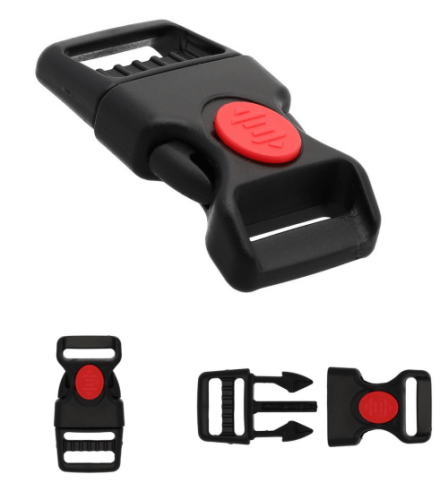 Klamra plastikowa 16x44mm Czarna 3 blokada 5szt