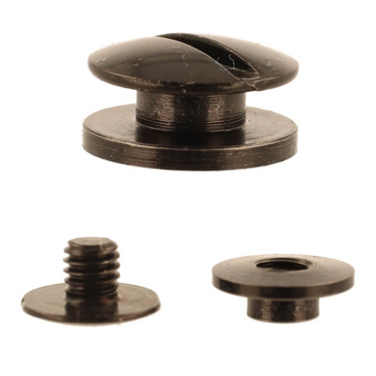 Nity skręcane Śruba Introligatorska 2 mm Czarne 10 szt