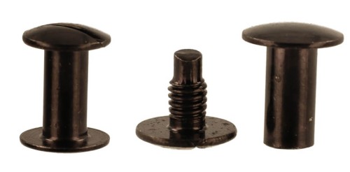 Nity skręcane Śruba Introligatorska 10 mm Czarne 10 szt