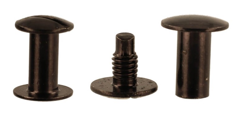 Nity skręcane Śruba Introligatorska 10 mm Czarne 10 szt