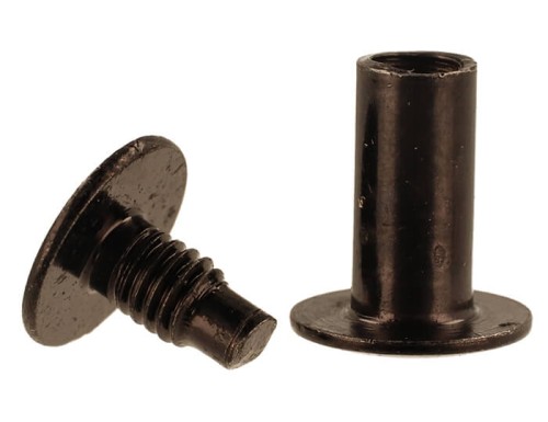 Nity skręcane Śruba Introligatorska 10 mm Czarne 10 szt