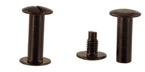 Nity skręcane Śruba Introligatorska 15 mm Czarne 10 szt