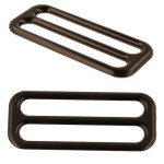 Regulator Odlewany Krawiecki 50 x 18  mm Czarny Mat