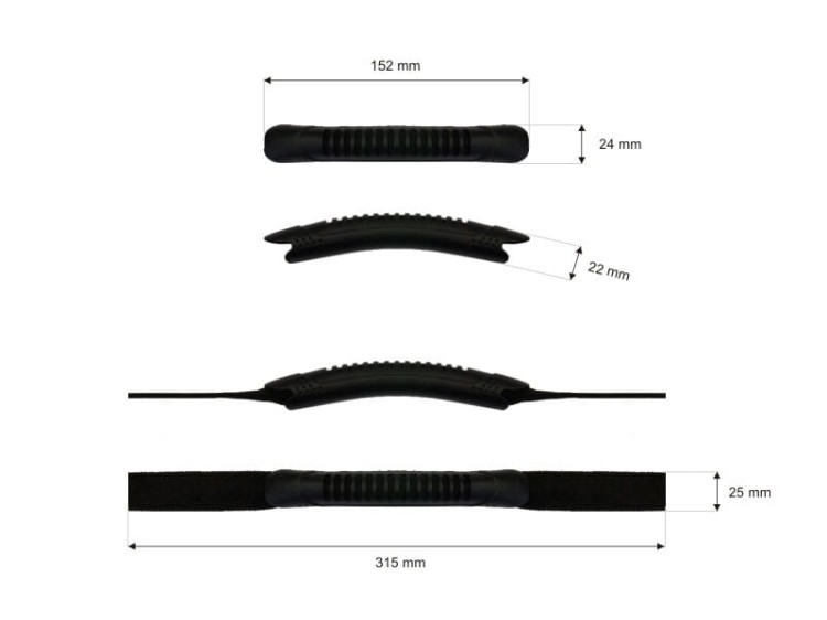 Rączka 150x22mm do Torebek, Walizek