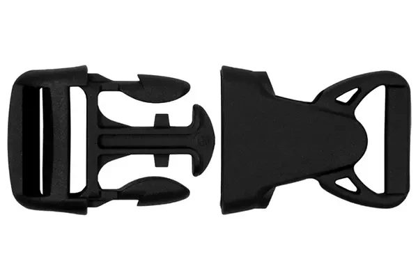 Klamra Plastikowa 25x62mm Zapięcie Zatrzask CZARNA 10szt