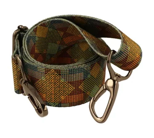 Pasek do torebki GEOMETRIC DARK 40mm ZEPNIJ srebrny