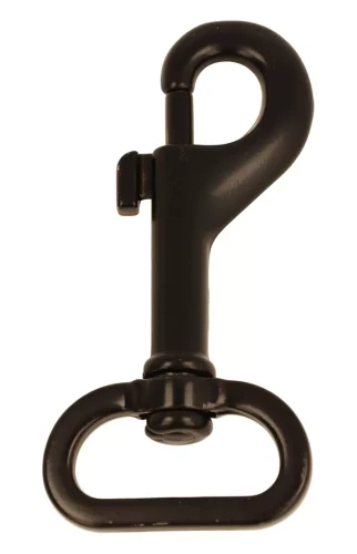 Karabińczyk 25x67mm zapięcie Nierdzewny Czarny MAT