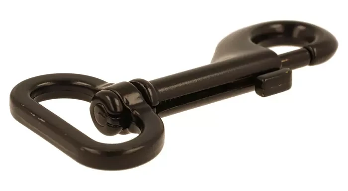 Karabińczyk 25x67mm zapięcie Nierdzewny Czarny MAT