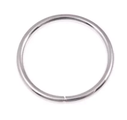 Kółko metalowe 40mm drut 4mm SREBRNE 10szt