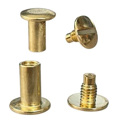 Nity skręcane Śrubka 12mm Złoty 5szt