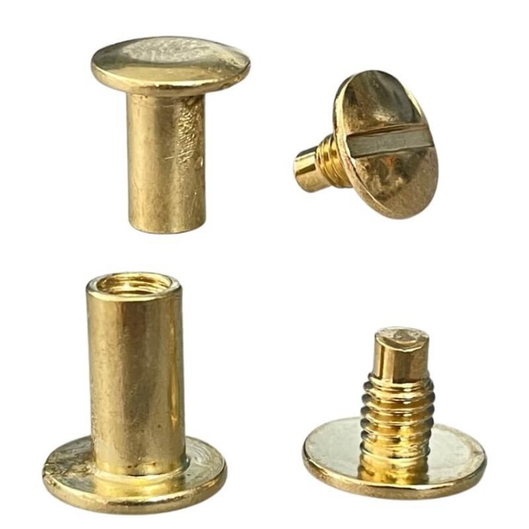 Nity skręcane Śrubka 12mm Złoty 5szt