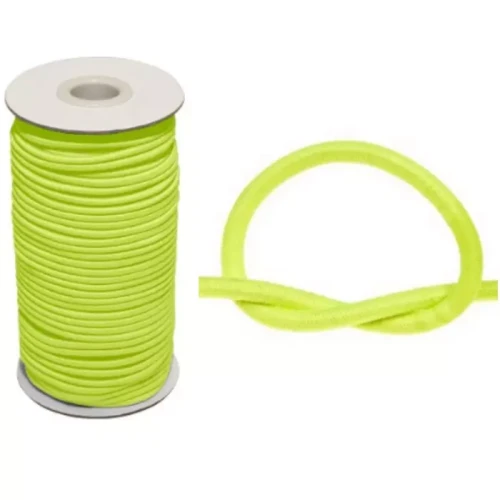 GumoSznurek Poliestrowy 2mm Żółty Neon 50mb