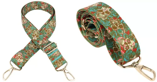 Pasek do torebki 40mm CZASZKA regulowany ZEPNIJ