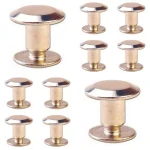 Nity skręcane 5 mm srebrne – śrubki do skóry, pasków i toreb, 10 szt