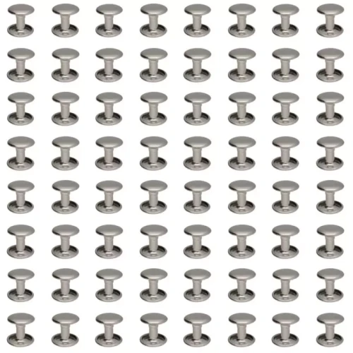 Nity dwustronne 12x9mm Srebrne 100szt