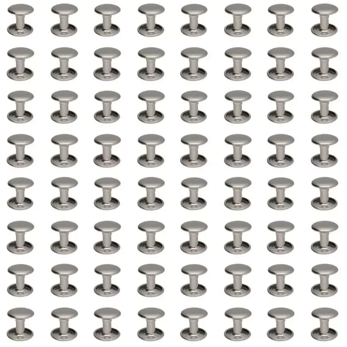 Nity dwustronne 12x9mm Srebrne 100szt